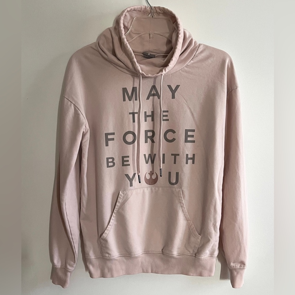 Her Universe Star Wars May The Force Be With You Pink Cowell Neck Sweatshirt